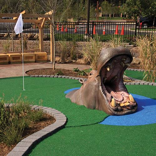 hippo character for mini golf course
